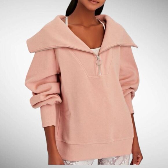 Varley Vine Half-Zip Pullover in Mahogany Rose Size XS - Picture 2 of 10